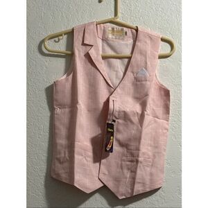 boys' pink and white plaid suit vest by Lolanta 160 14 16 New Easter